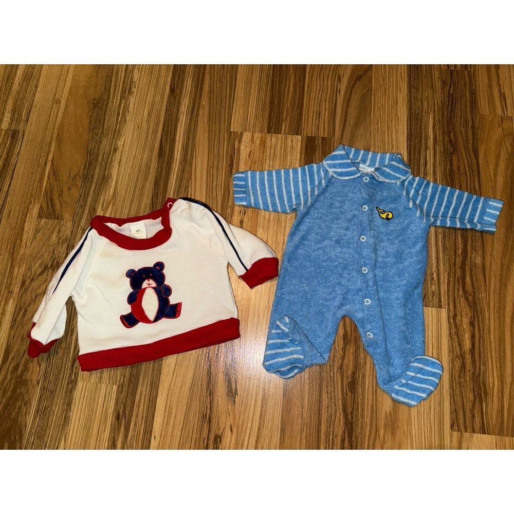 Vintage Lullaby Land‎ Whale Sleeper Birth 14 Sears Bear Beach Crewneck Newborn